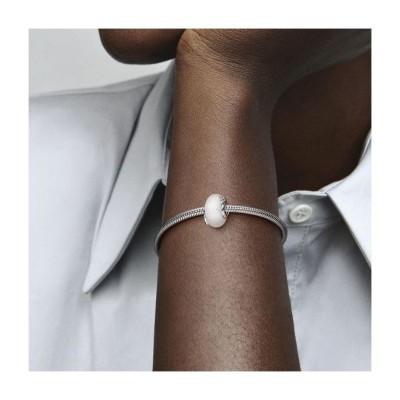 Charm Pandora Moments Vetro di murano bianco Mum 792655C00 [18e300f1]