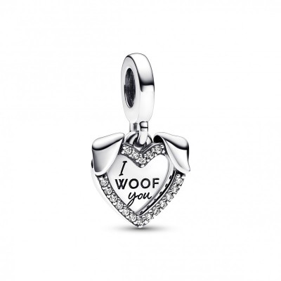 Charm Pandora a cuore pendente Amico a 4 zampe 792647C01 [d32e90f8]