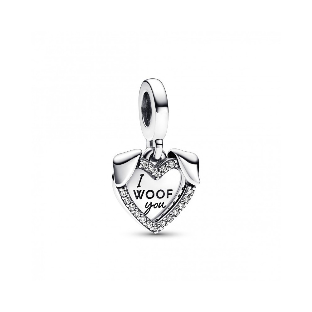 Charm Pandora a cuore pendente Amico a 4 zampe 792647C01 [d32e90f8]