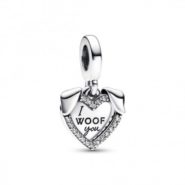 Charm Pandora a cuore pendente Amico a 4 zampe 792647C01 [d32e90f8]