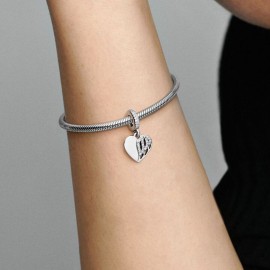 Charm Pandora Moments cuore pendente con ali d'angelo 792646C01 [b34ca3f2]