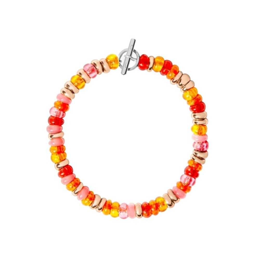 Bracciale Dodo Rondelle in argento dorato oro rosa 18K e plastica riciclata DBC2004-RONDE-RORAG [72471c9a]