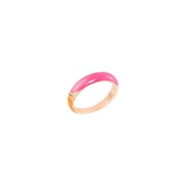 Anello Dodo rondelle in argento dorato oro rosa 18K e smalto arancio e rosa DAC3007-RONDE-AFRAG [34d4c6f0]