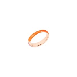 Anello Dodo rondelle in argento dorato oro rosa 18K e smalto arancio e rosa DAC3007-RONDE-AFRAG [edf285fd]
