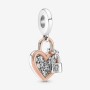 Charm Lucchetto e cuore Rosè Gold [e918e55f]