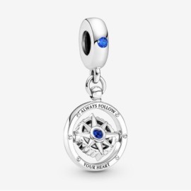 Charm Pandora Bussola Girevole Con Cristallo Blu 790099C01 [716398c7]