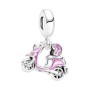 Charm Pandora Moments Scooter in argento e smalto rosa 791057C01 [631b3c17]