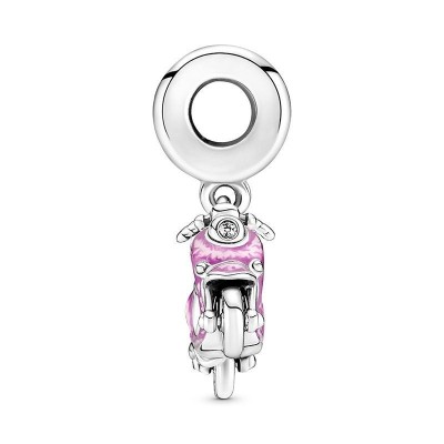 Charm Pandora Moments Scooter in argento e smalto rosa 791057C01 [ba3d7f1a]