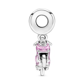 Charm Pandora Moments Scooter in argento e smalto rosa 791057C01 [ba3d7f1a]