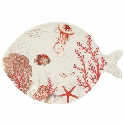 Piatto Easy Life a forma di pesce 27x19cm Coral Reef R2594 REEF [08e5be0b]