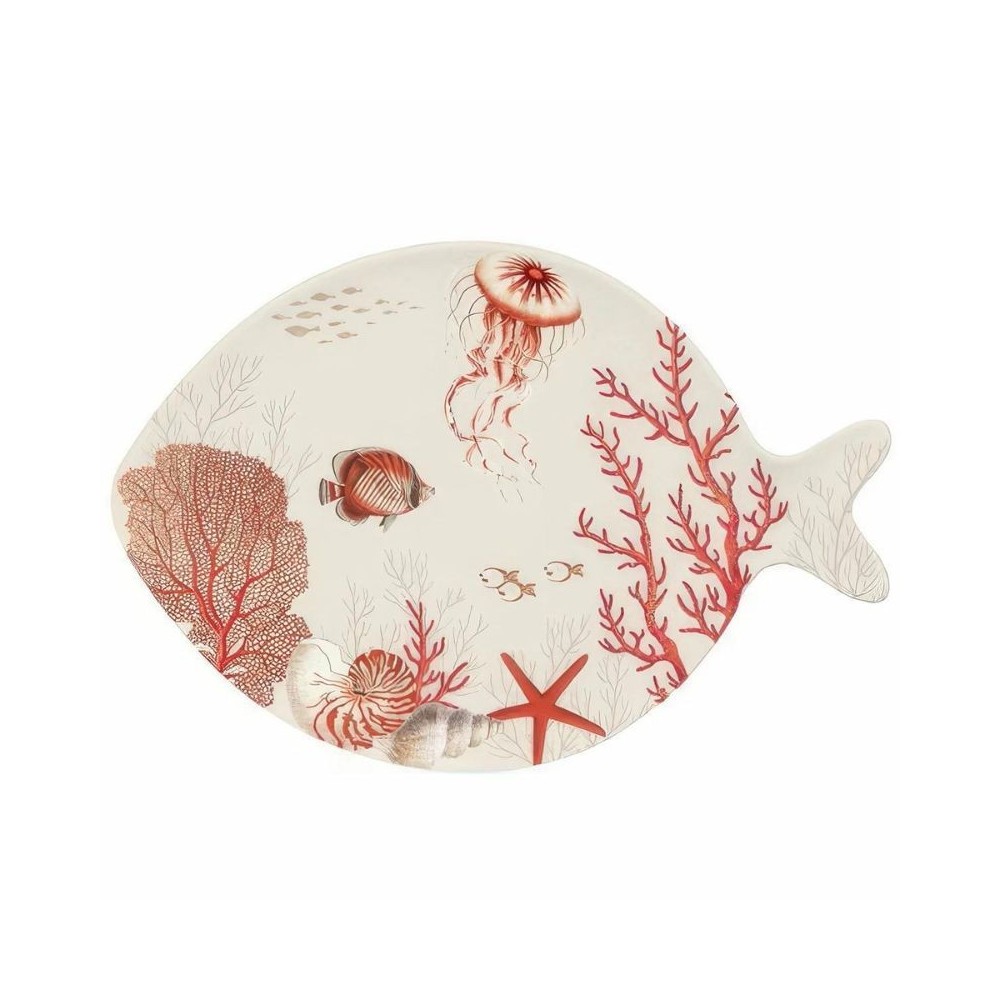 Piatto Easy Life a forma di pesce 27x19cm Coral Reef R2594 REEF [08e5be0b]