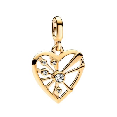 Charm Pandora Me Medaglione cuore placcato oro 14k con zirconi 762691C01 [8dd0c391]