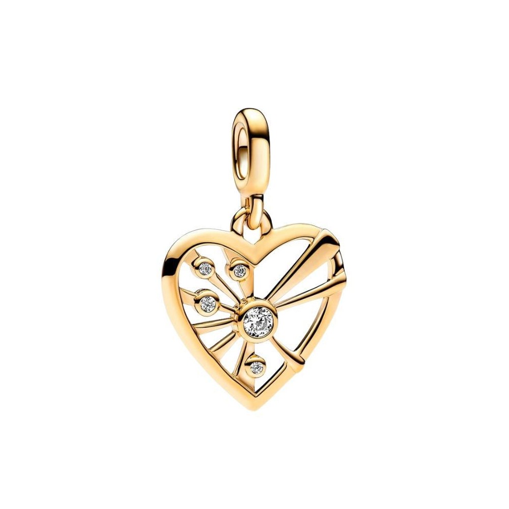Charm Pandora Me Medaglione cuore placcato oro 14k con zirconi 762691C01 [8dd0c391]