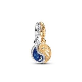 Charm Pandora pendente Sole e Luna divisibile 762678C01 [c1bfd228]