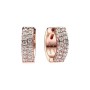 Orecchini Pandora con pavè fascia doppia rosè 282622C01 [29057daa]
