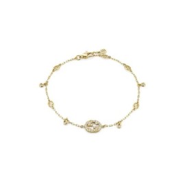 Bracciale  Gucci Interlocking G in oro giallo 18 ct con Diamanti YBA729403002-17 [f6000529]