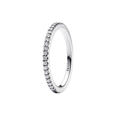 Anello Pandora Pavè Fascia Sottile 192999c01 [782d25d7]