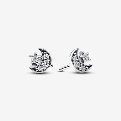 Orecchini Pandora Luna Crescente e Stella 292990C01 [430ed475]