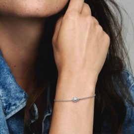 Bracciale Pandora a Catena con Punto Luce Goccia 593001C01 [aa1e22a5]