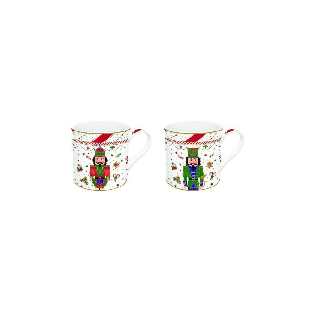 Easy Life Set 2 tazze mug in porcellana  Nutcracker Twist  300 ml R0178 NTWI [8a233099]