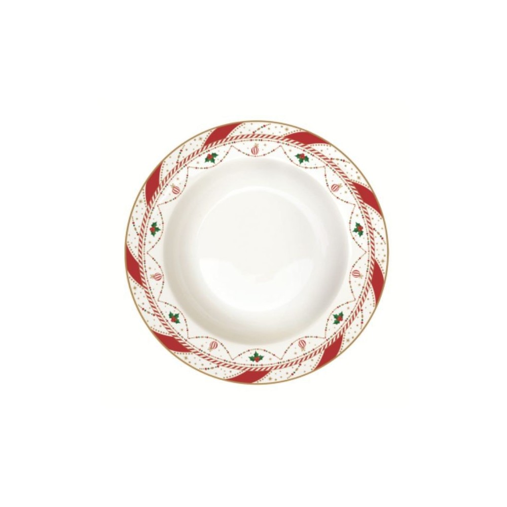 Piatto Fondo Natalizio  in Porcellana EasyLife R0943NTWI [7f8ffdff]