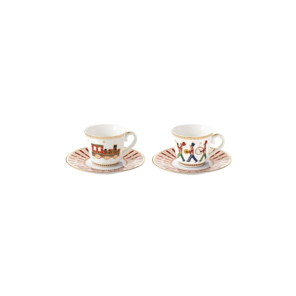 Set 2 tazzine caffè con piattino POLAR EXPRESS EasyLife R1107 EXPR [5d529b26]