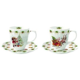 Set 2 tazze caffè in porcellana  Nostalgic Christmas  EasyLife  R2782NOCH [9f1db37a]