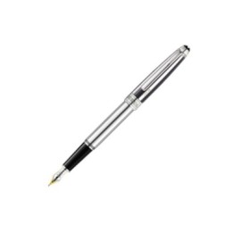 Penna stilografica Meisterstuck Solitaire in fibra d'argento Montblanc 35996 [843d1a28]