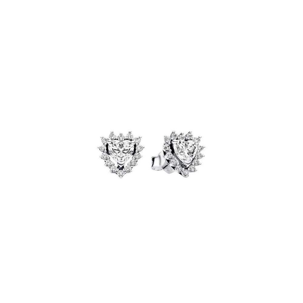 Orecchini Punto Luce Cuore e Pavè Pandora 293097C01 [793a9868]