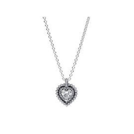 Collana Punto Luce Cuore e Pavè Pandora 393099C01-45 [dc4b26b0]