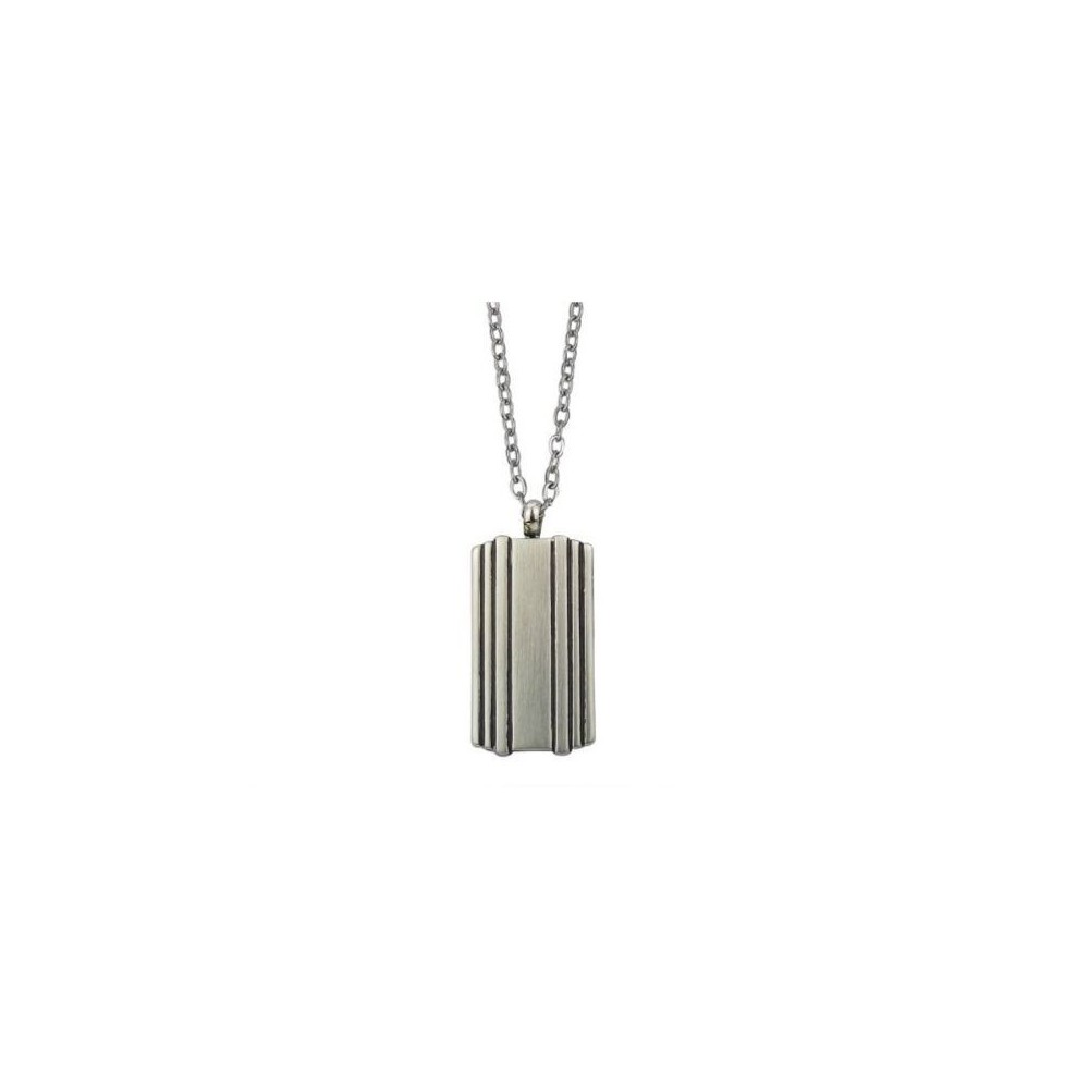 Collana uomo  con piastrina scanalata Boccadamo AGR226 [cddab9bc]