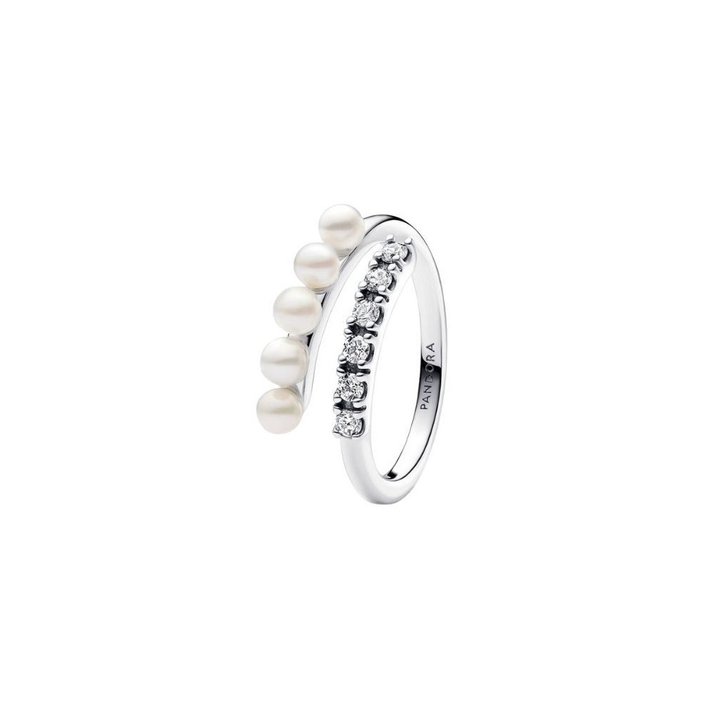 Anello Intreccio con Perle d’Acqua Dolce Coltivate e Pavè  193145c01 [09ae318f]