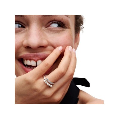 Anello Intreccio con Perle d’Acqua Dolce Coltivate e Pavè  193145c01 [d0887282]