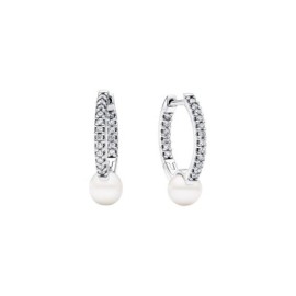 Orecchini Cerchi con Perle d’Acqua Dolce Coltivate e Pavè 293171C01 [c26df837]