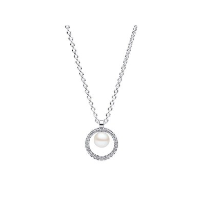 Collana con Perla d’Acqua Dolce Coltivata e Pavè 393165C01-45 [6117873f]