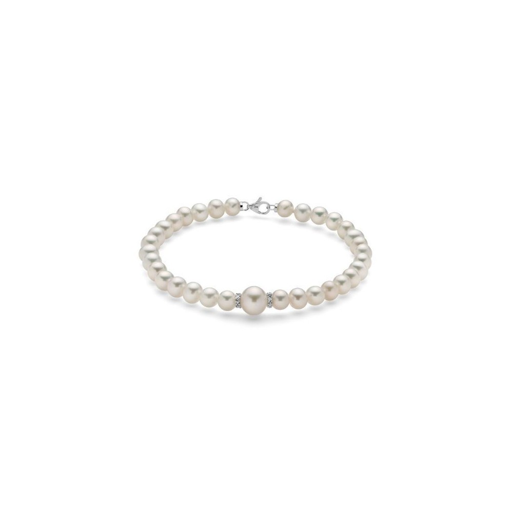 Bracciale Donna Miluna Perle e dettaglio centrale  PBR3073V [50891a90]