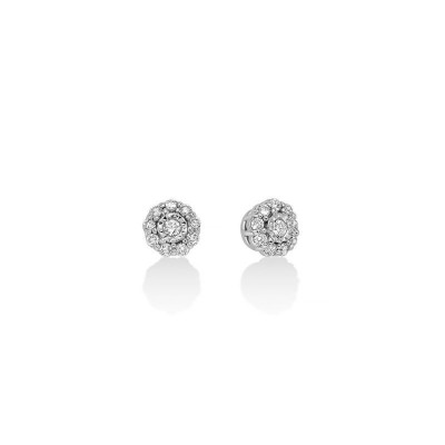 Orecchini Miluna - Premium Diamonds Punto Luce Tondi in Oro Bianco 18 con Diamanti Naturali [87ab8e9e]