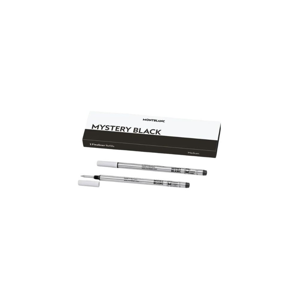 2 REFILL PER FINELINER (M) MYSTERY BLACK (NERO) MONTBLANC 128246 [c7ac249e]