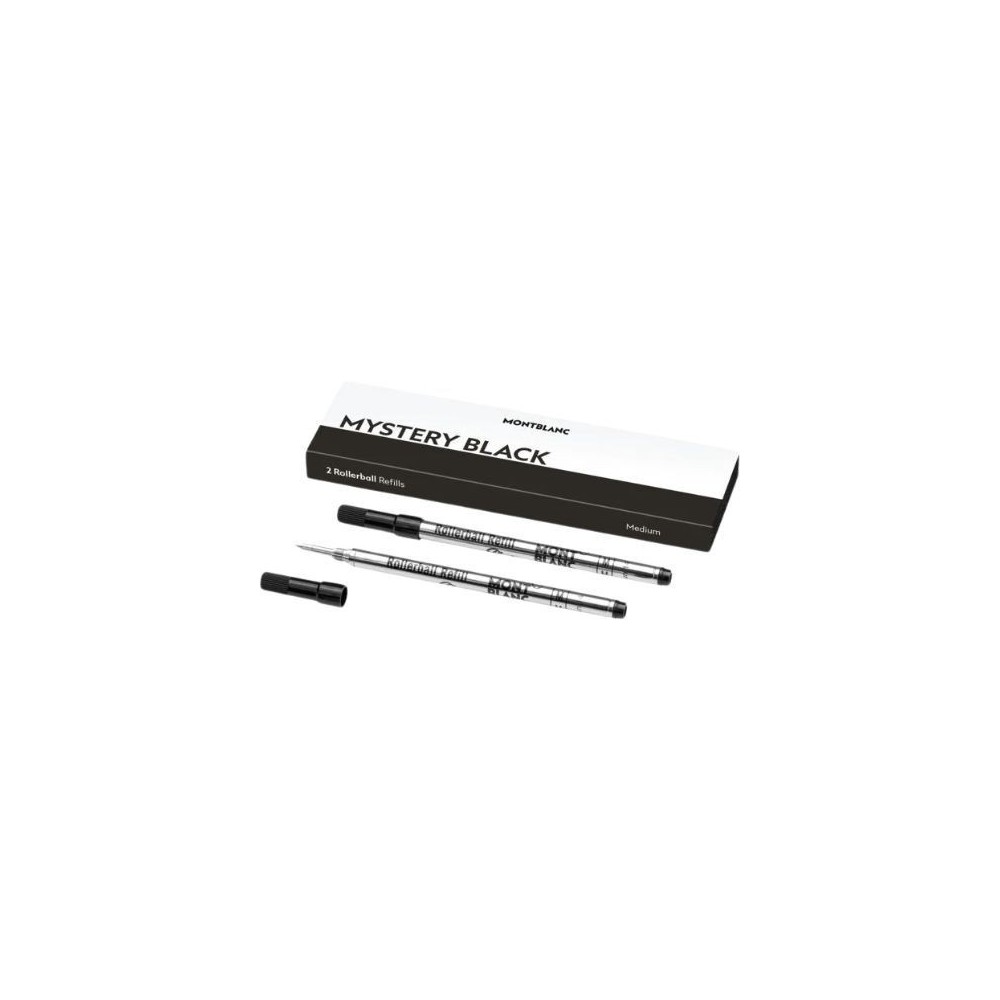 2 REFILL PER ROLLER (M) MYSTERY BLACK (NERO) MONTBLANC 128231 [4000fc9f]