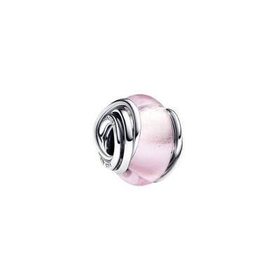 Charm Vetro di Murano Rosa e Cerchi Pandora 793241C00 [7abb44f0]