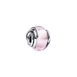 Charm Vetro di Murano Rosa e Cerchi Pandora 793241C00 [7abb44f0]