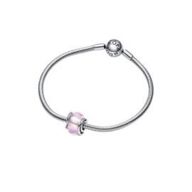 Charm Vetro di Murano Rosa e Cerchi Pandora 793241C00 [a39d07fd]