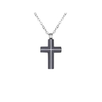 Collana Man Code Acciaio Bicolore Bianco - Nero [ae0c1391]