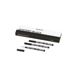 3 REFILL PICCOLI PER ROLLER (M) MYSTERY BLACK (NERO) MONTBLANC 128240 [8ed01e4d]