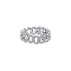 Anello Catena Maglia Cubana Pavè Pandora 193557c01 [a0e9db72]