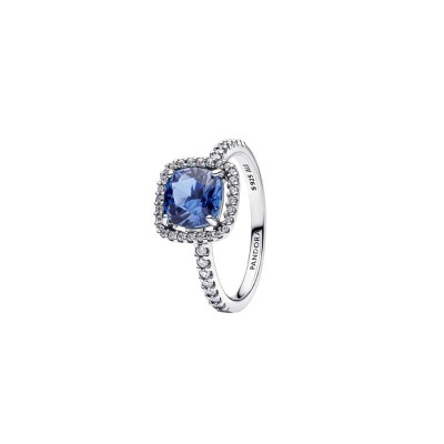 Anello Punto Luce Quadrato Blu Grande Pandora 193550c01 [6175218d]