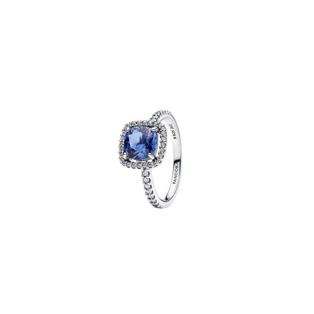 Anello Punto Luce Quadrato Blu Grande Pandora 193550c01 [6175218d]
