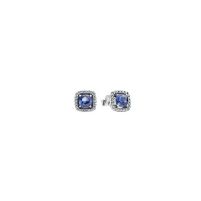 Orecchini Punto Luce Quadrato Blu Pandora 293551C01 [07c6198f]