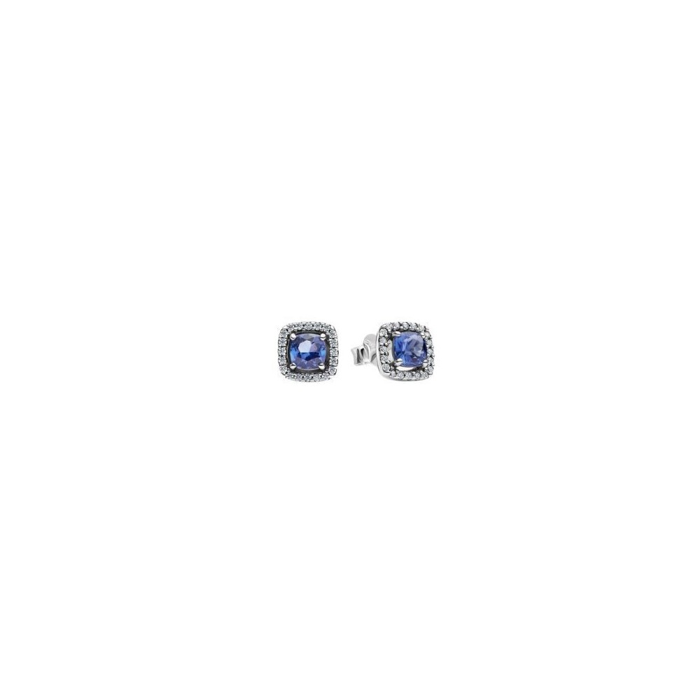Orecchini Punto Luce Quadrato Blu Pandora 293551C01 [07c6198f]