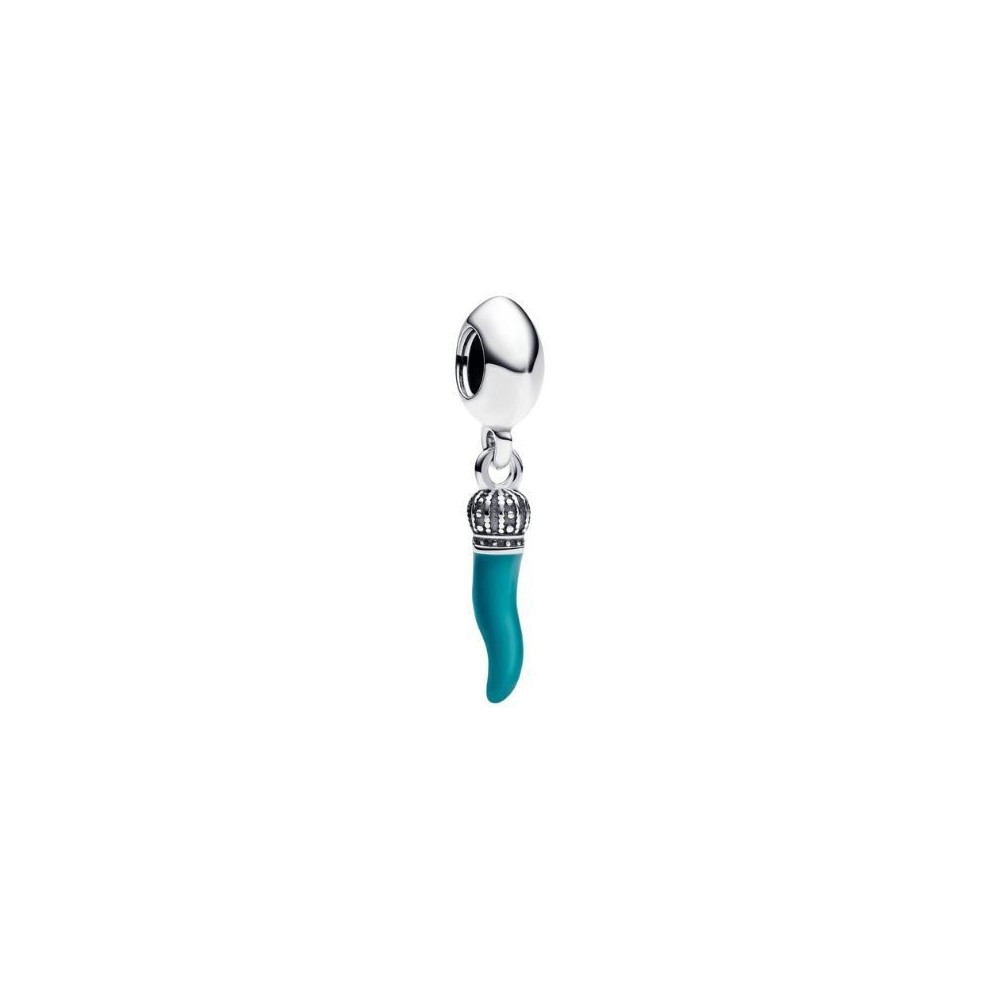 Charm Pendente Cornino Portafortuna Turchese Pandora 791361C02 [e3c63341]